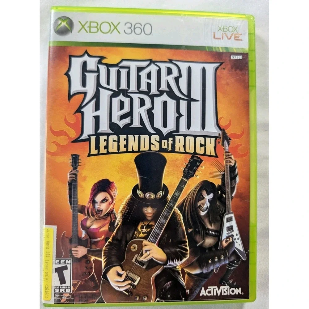 Guitar Hero III Legends of Rock Xbox 360 CIB Complete Case Manual Tested NFR